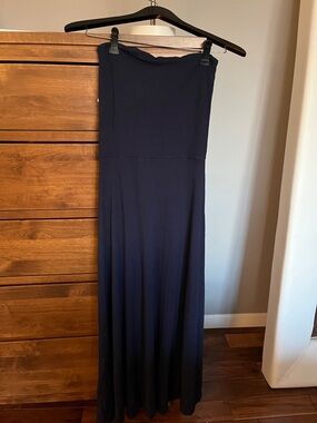 GAP Navy Strapless Maxi Skirt